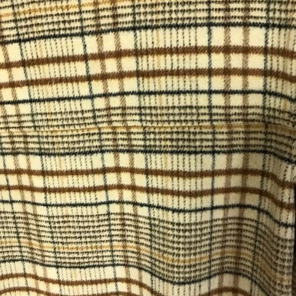 JOIE Oversized Neutral Plaid Button Up Cabincore Casual Wool Blend Jacket M - Picture 6 of 10